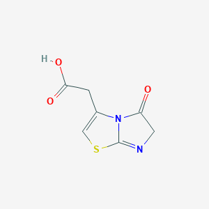 molecular formula C7H6N2O3S B3332928 2-(5-Oxo-5,6-dihydroimidazo[2,1-b]thiazol-3-yl)acetic acid CAS No. 933686-94-3