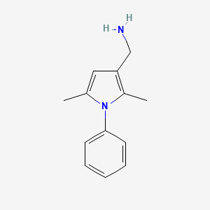 molecular formula C13H16N2 B3333009 (2,5-dimethyl-1-phenyl-1H-pyrrol-3-yl)methanamine CAS No. 938120-88-8