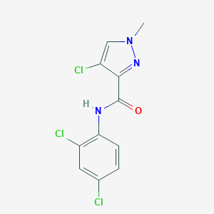 molecular formula C11H8Cl3N3O B333310 4-chloro-N-(2,4-dichlorophenyl)-1-methyl-1H-pyrazole-3-carboxamide 