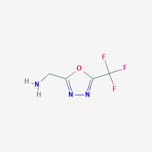 molecular formula C4H4F3N3O B3333105 (5-(Trifluoromethyl)-1,3,4-oxadiazol-2-YL)methanamine CAS No. 944897-62-5
