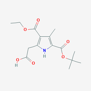 molecular formula C15H21NO6 B3333121 5-羧甲基-3-甲基-1H-吡咯-2,4-二甲酸 2-叔丁酯 4-乙酯 CAS No. 945381-56-6