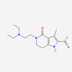 B3333126 5-(2-diethylaminoethyl)-3-methyl-4-oxo-4,5,6,7-tetrahydro-1H-pyrrolo[3,2-c]pyridine-2-carbaldehyde CAS No. 945381-61-3