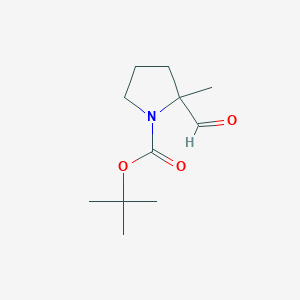 molecular formula C11H19NO3 B3333146 叔丁基 2-甲酰基-2-甲基吡咯烷-1-羧酸酯 CAS No. 946484-82-8