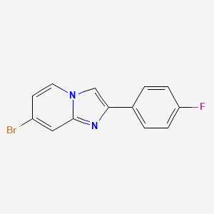molecular formula C13H8BrFN2 B3333180 7-Bromo-2-(4-fluorophenyl)imidazo[1,2-a]pyridine CAS No. 947533-55-3