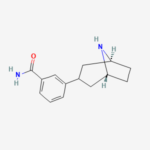 molecular formula C14H18N2O B3333201 3-((1R,3R,5S)-8-azabicyclo[3.2.1]octan-3-yl)benzamide CAS No. 949902-11-8