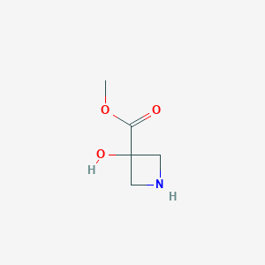 molecular formula C5H9NO3 B3333209 Methyl 3-hydroxyazetidine-3-carboxylate CAS No. 950691-64-2