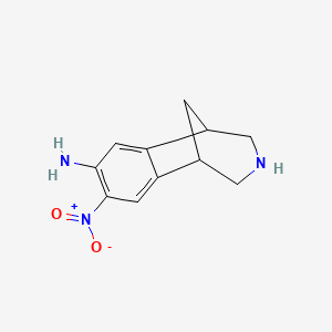 molecular formula C11H13N3O2 B3333211 8-nitro-2,3,4,5-tetrahydro-1H-1,5-methano-3-benzazepin-7-amine CAS No. 950781-87-0