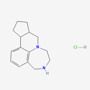 molecular formula C15H21ClN2 B3333216 4,5,6,7,9,9a,10,11,12,12a-Decahydrocyclopenta[c][1,4]diazepino[6,7,1-ij]quinoline hydrochloride CAS No. 950818-28-7