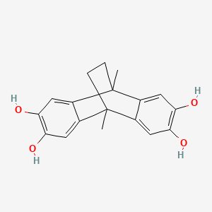 molecular formula C18H18O4 B3333237 9,10-Ethanoanthracene-2,3,6,7-tetrol, 9,10-dihydro-9,10-dimethyl- CAS No. 95156-77-7