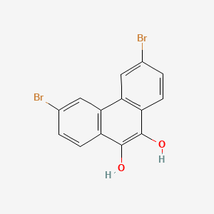 molecular formula C14H8Br2O2 B3333246 3,6-Dibromophenanthrene-9,10-diol CAS No. 952054-63-6
