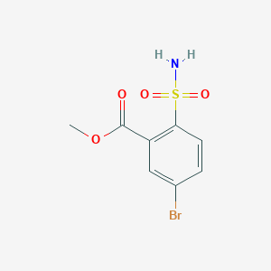 molecular formula C8H8BrNO4S B3333258 4-Bromo-2-methoxycarbonylbenzenesulfonamide CAS No. 953742-67-1