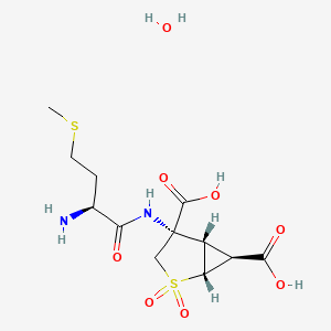 (1R,4S,5S,6S)-4-[[(2S)-2-amino-4-methylsulfanylbutanoyl]amino]-2,2-dioxo-2λ6-thiabicyclo[3.1.0]hexane-4,6-dicarboxylic acid;hydrate