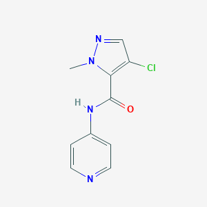 molecular formula C10H9ClN4O B333330 4-chloro-1-methyl-N-(4-pyridinyl)-1H-pyrazole-5-carboxamide 