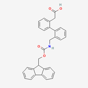 molecular formula C30H25NO4 B3333302 2-(2'-(((((9H-Fluoren-9-yl)methoxy)carbonyl)amino)methyl)-[1,1'-biphenyl]-2-yl)acetic acid CAS No. 957128-13-1