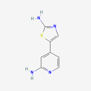molecular formula C8H8N4S B3333320 2-Pyridinamine, 4-(2-amino-5-thiazolyl)- CAS No. 959986-20-0