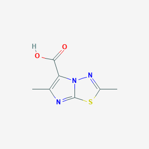 molecular formula C7H7N3O2S B3333339 2,6-二甲基咪唑并[2,1-b][1,3,4]噻二唑-5-羧酸 CAS No. 96356-16-0