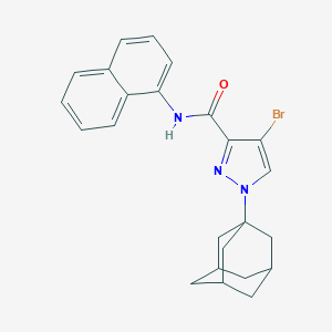 molecular formula C24H24BrN3O B333334 1-(1-adamantyl)-4-bromo-N-(1-naphthyl)-1H-pyrazole-3-carboxamide 