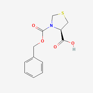 molecular formula C12H13NO4S B3333340 (R)-3-((Benzyloxy)carbonyl)thiazolidine-4-carboxylic acid CAS No. 96402-64-1