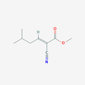 molecular formula C9H13NO2 B3333371 2-Cyano-5-methylhex-2-enoic acid methyl ester CAS No. 96914-67-9