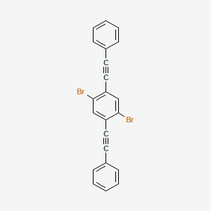 molecular formula C22H12Br2 B3333374 1,4-Bis(phenylethynyl)-2,5-dibromobenzene CAS No. 97094-33-2
