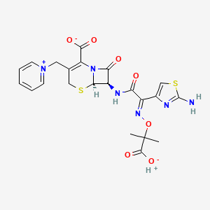 molecular formula C22H22N6O7S2 B3333380 Ceftazidime anhydrous, (E)- CAS No. 97148-38-4