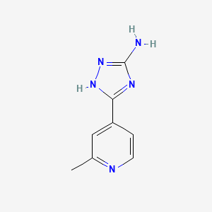 molecular formula C8H9N5 B3333402 1H-1,2,4-Triazol-5-amine, 3-(2-methyl-4-pyridinyl)- CAS No. 98087-86-6