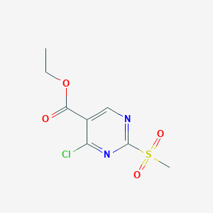 molecular formula C8H9ClN2O4S B3333418 Ethyl 4-chloro-2-(methylsulfonyl)pyrimidine-5-carboxylate CAS No. 98490-76-7