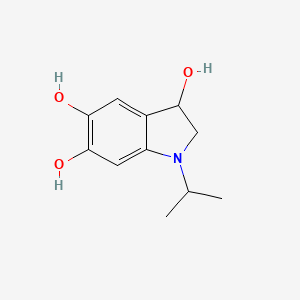 molecular formula C11H15NO3 B3333423 1-Isopropylindoline-3,5,6-triol CAS No. 98496-30-1