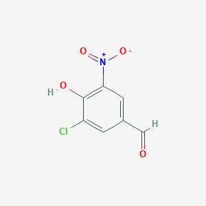 molecular formula C7H4ClNO4 B3333429 3-Chloro-4-hydroxy-5-nitro-benzaldehyde CAS No. 98555-61-4