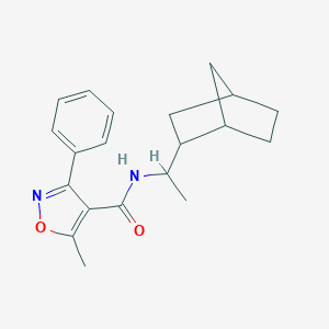 molecular formula C20H24N2O2 B333348 N-(1-bicyclo[2.2.1]hept-2-ylethyl)-5-methyl-3-phenyl-4-isoxazolecarboxamide 