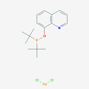 molecular formula C17H24Cl2NOPPd B3333528 Dichloro[8-(di-tert-butylphosphinooxy)quinoline]palladium(II) CAS No. 1100332-45-3