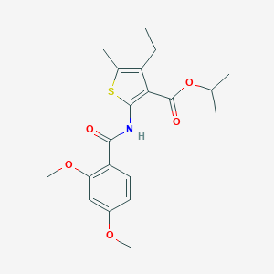 molecular formula C20H25NO5S B333353 Isopropyl 2-[(2,4-dimethoxybenzoyl)amino]-4-ethyl-5-methyl-3-thiophenecarboxylate 