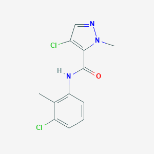 molecular formula C12H11Cl2N3O B333355 4-chloro-N-(3-chloro-2-methylphenyl)-1-methyl-1H-pyrazole-5-carboxamide 