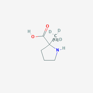 molecular formula C6H11NO2 B3333585 2-(~13~C,~2~H_3_)Methylproline CAS No. 1173023-47-6