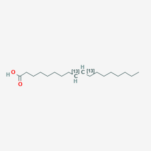 molecular formula C18H34O2 B3333592 (9E)-(9,10-~13~C_2_)Octadec-9-enoic acid CAS No. 1173097-41-0