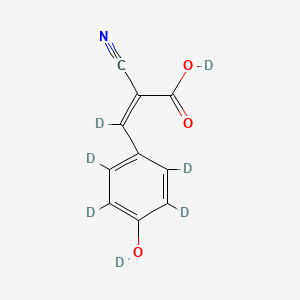 molecular formula C10H7NO3 B3333597 deuterio (Z)-2-cyano-3-deuterio-3-(2,3,5,6-tetradeuterio-4-deuteriooxyphenyl)prop-2-enoate CAS No. 1173097-47-6