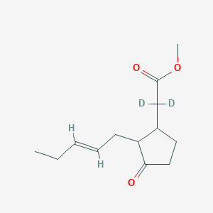 molecular formula C13H20O3 B3333600 methyl 2,2-dideuterio-2-[3-oxo-2-[(E)-pent-2-enyl]cyclopentyl]acetate CAS No. 1173097-50-1
