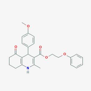 2-Phenoxyethyl 4-(4-methoxyphenyl)-2-methyl-5-oxo-1,4,5,6,7,8-hexahydro-3-quinolinecarboxylate