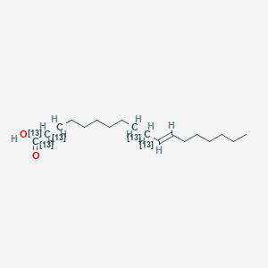 molecular formula C18H34O2 B3333689 trans-11-Octadecenoic acid-1,2,3,9,10-13C5 CAS No. 1255644-59-7