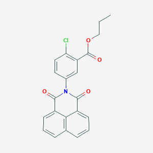 molecular formula C22H16ClNO4 B333373 propyl 2-chloro-5-(1,3-dioxo-1H-benzo[de]isoquinolin-2(3H)-yl)benzoate 