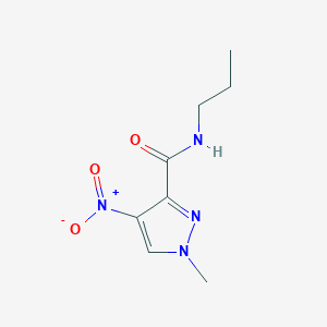 molecular formula C8H12N4O3 B333374 4-nitro-1-methyl-N-propyl-1H-pyrazole-3-carboxamide 