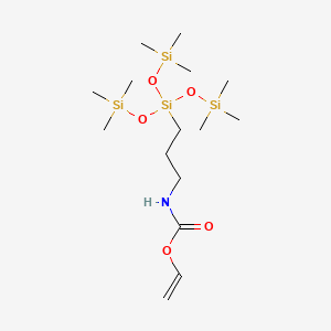 molecular formula C15H37NO5Si4 B3333747 3-(Tris(trimethylsiloxy)silyl)propyl vinyl carbamate CAS No. 134072-99-4
