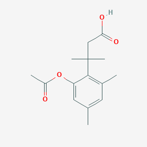 molecular formula C15H20O4 B3333749 3-(2-Acetoxy-4,6-dimethylphenyl)-3-methylbutyric acid CAS No. 134098-68-3