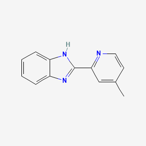 molecular formula C13H11N3 B3333755 1H-benzimidazole, 2-(4-methyl-2-pyridinyl)- CAS No. 14044-47-4