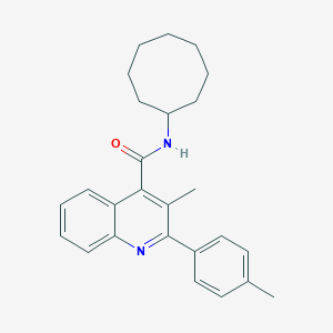 molecular formula C26H30N2O B333376 N-cyclooctyl-3-methyl-2-(4-methylphenyl)-4-quinolinecarboxamide 