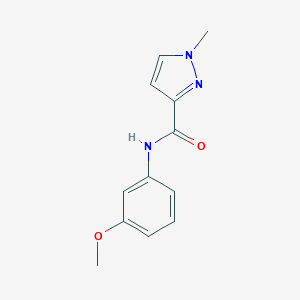 molecular formula C12H13N3O2 B333377 N-(3-methoxyphenyl)-1-methyl-1H-pyrazole-3-carboxamide 