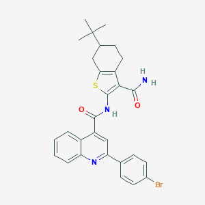 2-(4-bromophenyl)-N-(6-tert-butyl-3-carbamoyl-4,5,6,7-tetrahydro-1-benzothiophen-2-yl)quinoline-4-carboxamide