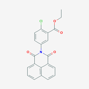 molecular formula C21H14ClNO4 B333390 ethyl 2-chloro-5-(1,3-dioxo-1H-benzo[de]isoquinolin-2(3H)-yl)benzoate 