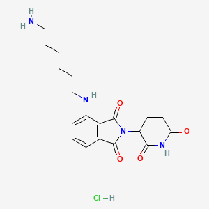 molecular formula C19H25ClN4O4 B3333900 4-(6-Aminohexylamino)-2-(2,6-dioxopiperidin-3-yl)isoindole-1,3-dione;hydrochloride CAS No. 2375194-37-7