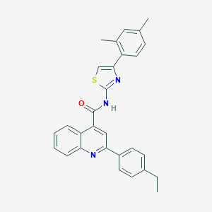 molecular formula C29H25N3OS B333392 N-[4-(2,4-dimethylphenyl)-1,3-thiazol-2-yl]-2-(4-ethylphenyl)quinoline-4-carboxamide 